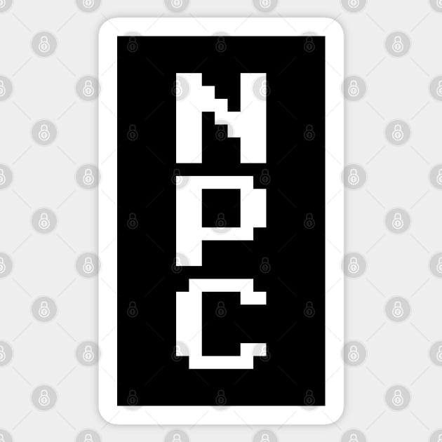 NPC - Non Playable Character Sticker by tinybiscuits